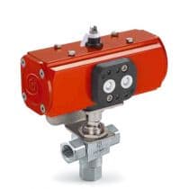 H6800 Actuated Ball Valve, SS Ball Valve 1/4"-PTA2T by HAM-LET