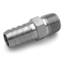 Hose Connector, St. St. 316 Pipe Fitting, Male Hose Connector 5/8" x 1/2" by HAM-LET