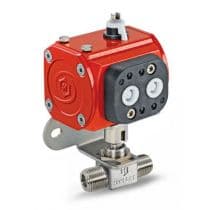 H800 - Compact, 1 Piece Actuated Ball Valve, H800 Series, SS Straight Ball Valve, Medium Size 1/4"-A1 by HAM-LET