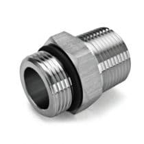 Hex NPT to SAE/MS, St. St. 316 Pipe Fitting, Hex Nipple, Hex Nipple, NPT to SAE/MS Straight Boss 1" x 15/1612" by HAM-LET