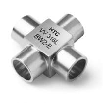 Mini Cross, SS 316L Var or Vim/Var, 6mm O.D., With Electropolish by HAM-LET