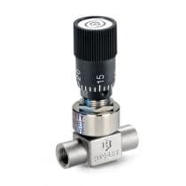 HF Series - 3° Stem Taper, H1300 Series, Straight Patern, SS 316 Metering Valve, 3° Stem 1/8" (SVER) by HAM-LET