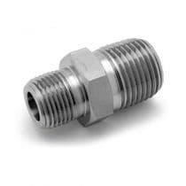 Hex NPT Nipple, St. St. 316 Pipe Fitting, Hex Nipple, Reducing Nipple 3/8" x 1/8" by HAM-LET