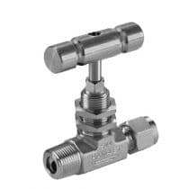 H300U Series, Angled Pattern SS Needle Valve 3/8" (M) by HAM-LET