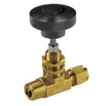 H300U Series, Angled Pattern SS Needle Valve 1/4" (RS) by HAM-LET