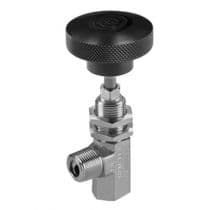 H300U Series, Angled Pattern SS Needle Valve 1/4" (RSA) by HAM-LET