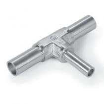 Tee, SS 316L, Long Weld Tee Reducer, Without Shoulder, 3/4" x 3/4" x 1/2" O.D, With Electropolish by HAM-LET