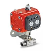 H800 - Compact, 1 Piece Actuated Ball Valve, H800 Series, SS 3 Port Ball Valve, Medium Size 1/4"-A1C by HAM-LET