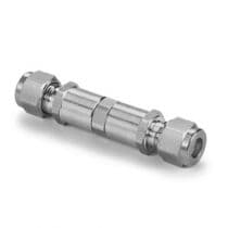 Standard, Adjustable Cracking Pressure Check Valve, H400-A Series, SS Adjustable Check Valve 8mm-C25PSIKZ by HAM-LET