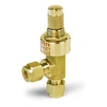HXF Series - 1° Stem Taper, H1300 Series, Straight Patern, SS 316 Metering Valve, 1° Stem 1/8" (A) by HAM-LET