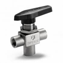 H800 Series, Compact One Piece, 3 Port SS Ball Valve, Small Size 1/8" (TLF) by HAM-LET