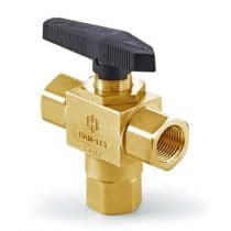 H6800 Series, 3 Piece 3 Port Pattern SS Ball Valve 3/8" (IPST) by HAM-LET