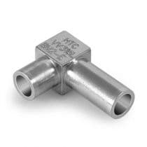 Mini Elbow with Extended Leg, SS 316L Var or Vim/Var, 1/4" O.D. Length 0.66&Prime x 0.66", With Electropolish by HAM-LET