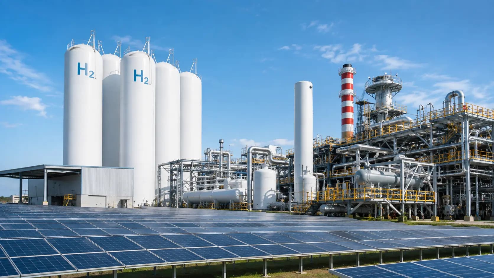 Hydrogen and renewable energy production facility